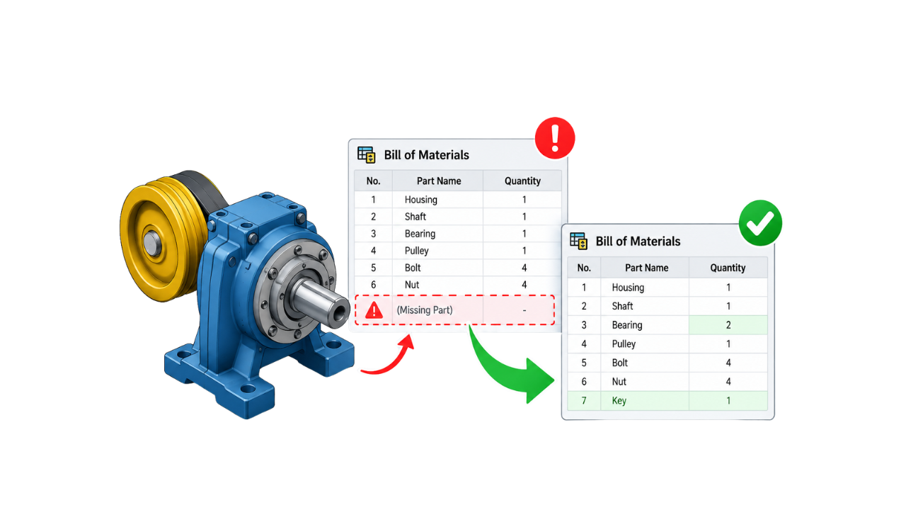 SOLIDWORKS Bill of Materials Not Updating? Fix Missing Parts and Incorrect Quantities